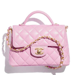 Chanel Small Flap Bag With Top Handle AS5355 Pink