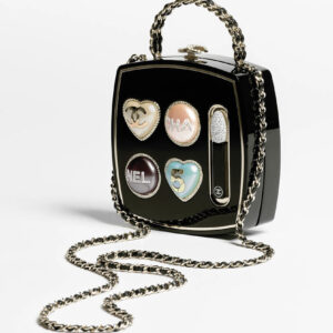 Chanel Makeup Palette-Shaped Evening Bag Black