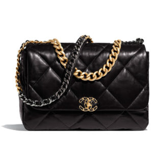 Chanel 19 Maxi Flap Bag AS1162 Black
