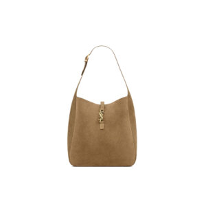 LE 5 À 7 supple LARGE in suede GOLDEN LEAF