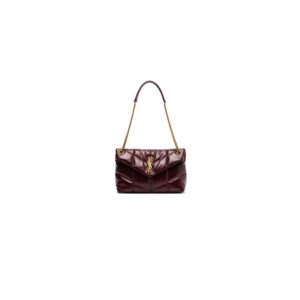 YSL PUFFER small in shinny leather bag