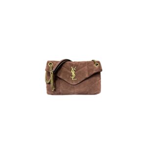 YSL PUFFER small in suede