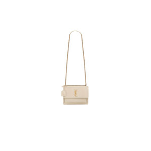 SUNSET MEDIUM CHAIN BAG IN SMOOTH LEATHER