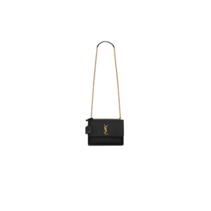 SUNSET MEDIUM CHAIN BAG IN SMOOTH LEATHER