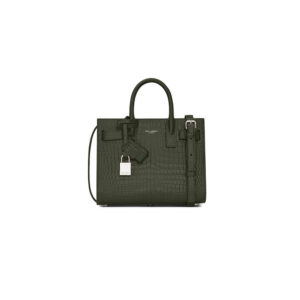 YSL SAC DE JOUR NANO IN EMBOSSED CROCODILE SHINY LEATHER