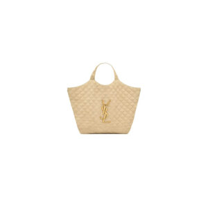 YSL ICARE maxi shopping bag in quilted nubuck suede