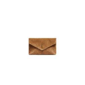 YSL CASSANDRE large envelope pouch in suede