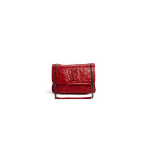 YSL NIKI MEDIUM IN CRINKLED VINTAGE LEATHER