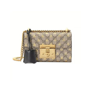 Padlock small GG bees shoulder bag