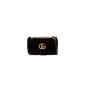 GG Velvet Small Marmont shoulder bag