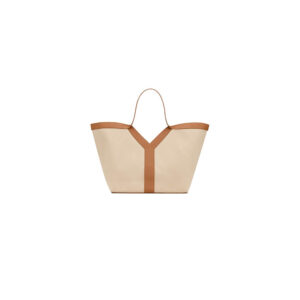 YSL Y TOTE IN CANVAS AND LEATHER