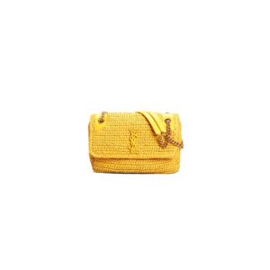SAINT LAURENT NIKI CHAIN MEDIUM IN RAFFIA