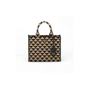 Small Prada Symbole jacquard fabric handbag