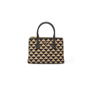 Small Prada Galleria embroidered fabric bag