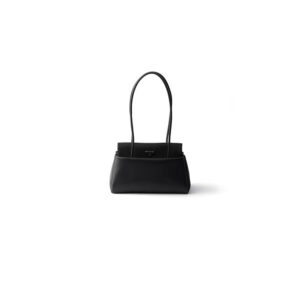 Prada Passage medium leather bag with Re-Nylon flap