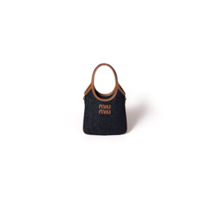 MIUMIU MINI IVY canvas and leather bag