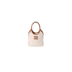 MIUMIU MINI IVY canvas and leather bag