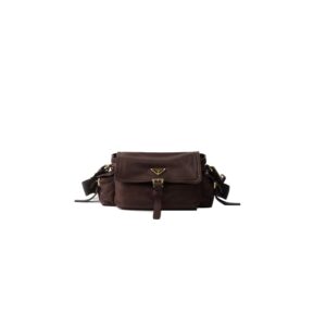 Prada Explore medium nappa leather shoulder bag with flap