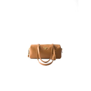 Prada Medium leather top-handle bag with padlock
