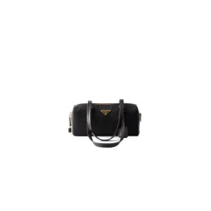 Prada Re-Nylon and leather medium top-handle bag with padlock