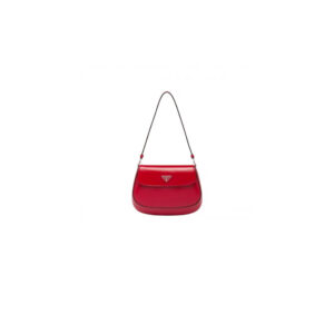 Small Prada Cleo brushed leather shoulder bag with flap