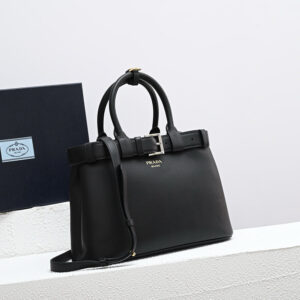 Prada Buckle small leather handbag with belt