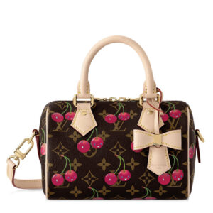 Louis Vuitton x Takashi Murakami Nano Speedy Bag Cherry M13094 Brown