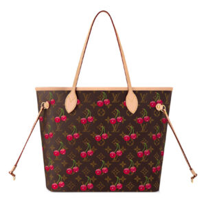 Louis Vuitton x Takashi Murakami Neverfull MM Cherry M13263 Brown