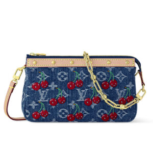 Skip to the beginning of the images gallery Louis Vuitton Lv Tm Cerise Pochette Accessories M13994 Blue