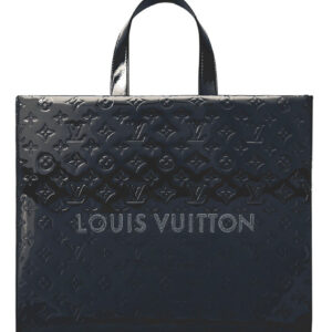 Louis Vuitton Eye-catching metallic Shopper Tote MM M27182 Gray